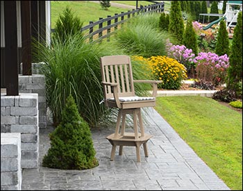 Poly Lumber Traditional Swivel Bar Chair