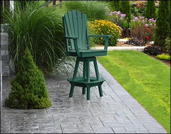 Poly Lumber Adirondack Swivel Bar Chair