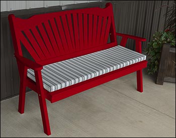 Southern Yellow Pine Fanback Garden Bench