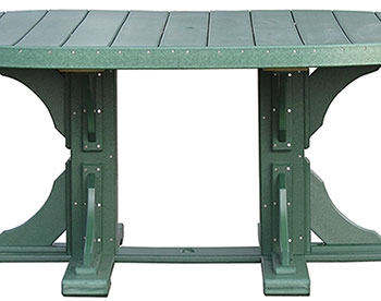 4 x 6 Poly Lumber Oval Table