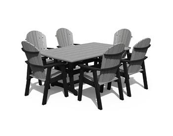 Poly Lumber 7 Pc. Adirondack Dining Set