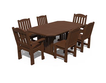 Poly Lumber 7 Pc. English Garden Dining Set