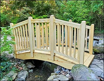 Straight Spindle Rail Pedestrian Trail Bridge