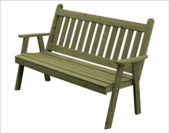 Red Cedar Traditional English Garden Bench