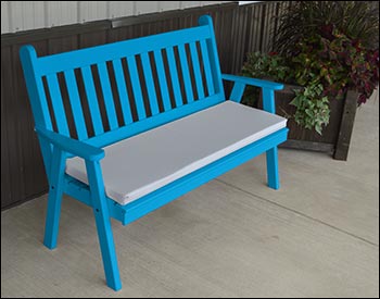 Southern Yellow Pine Traditional English Garden Bench