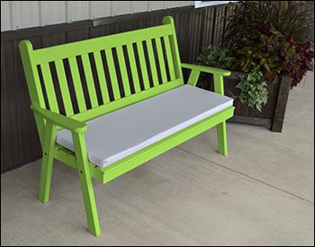 Southern Yellow Pine Traditional English Garden Bench