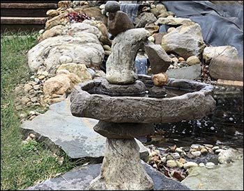 Concrete Tranquil Waters Bird Bath