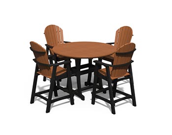 Poly Lumber 5 Pc. Adirondack Bar Set