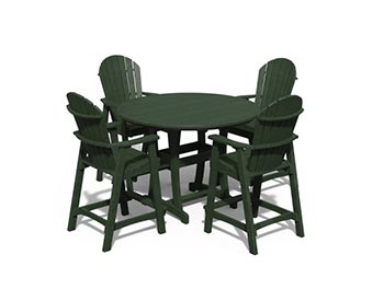 Poly Lumber 5 Pc. Adirondack Bar Set