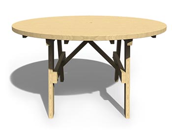 Treated Pine 54" Round Dining Table - ONLY