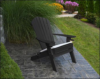 Poly Lumber Folding Adirondack Chair w/ 2 Cupholders