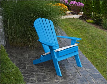 Poly Lumber Folding Adirondack Chair w/ 2 Cupholders