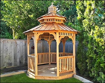 Red Cedar Double Roof Octagon Gazebos