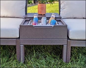 Poly Lumber Bayside Breeze Deep Seat Storage/Ice Table