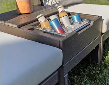 Poly Lumber Bayside Breeze Deep Seat Storage/Ice Table