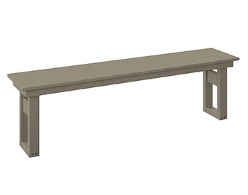Poly Lumber Bayside Modern 64" Dining Bench