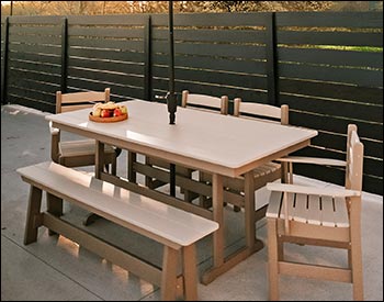 Poly Lumber Bayside 38" x 64" Rectangle Table