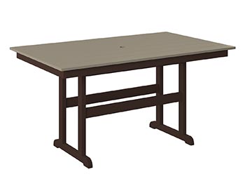 Poly Lumber Bayside 38" x 64" Rectangle Table