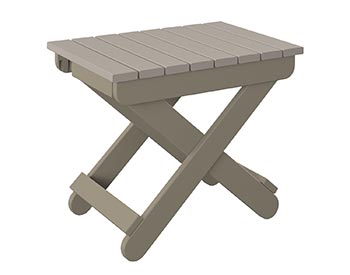 Poly Lumber Bayside Folding End Table