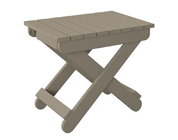 Poly Lumber Bayside Folding End Table