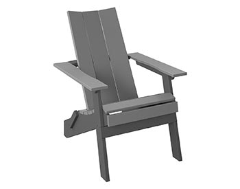 Poly Lumber Bayside Modern Folding Adirondack Chair