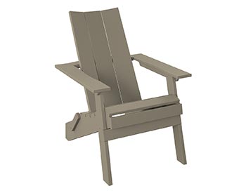 Poly Lumber Bayside Modern Folding Adirondack Chair