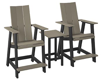 Poly Lumber Bayside Modern Balcony Set