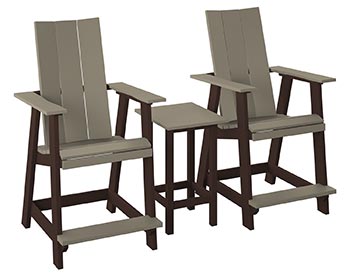 Poly Lumber Bayside Modern Balcony Set