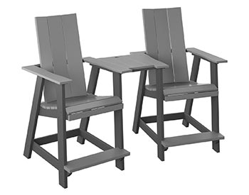 Poly Lumber Bayside Modern Tete-a-Tete