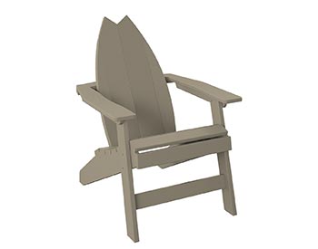 Poly Lumber Bayside Surfboard Adirondack Chair