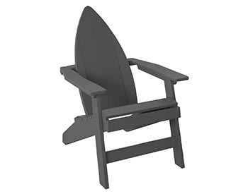 Poly Lumber Bayside Surfboard Adirondack Chair