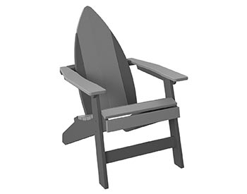 Poly Lumber Bayside Surfboard Adirondack Chair