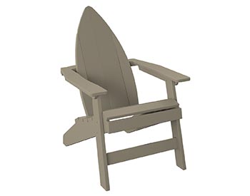 Poly Lumber Bayside Surfboard Adirondack Chair