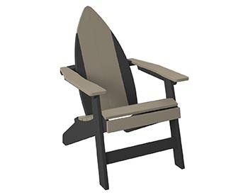 Poly Lumber Bayside Surfboard Adirondack Chair