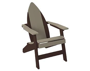 Poly Lumber Bayside Surfboard Adirondack Chair