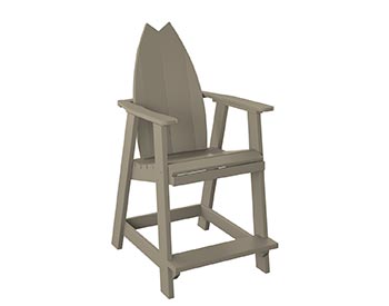 Poly Lumber Bayside Surfboard Balcony Chair