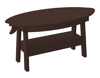 Poly Lumber Bayside Surfboard Coffee Table