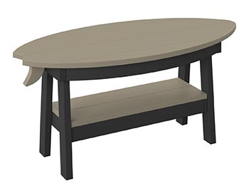 Poly Lumber Bayside Surfboard Coffee Table