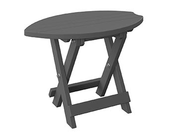 Poly Lumber Bayside Folding Surfboard End Table