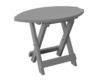 Poly Lumber Bayside Folding Surfboard End Table