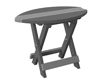 Poly Lumber Bayside Folding Surfboard End Table