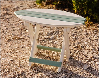 Poly Lumber Bayside Folding Surfboard End Table