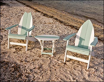 Poly Lumber Bayside Folding Surfboard End Table