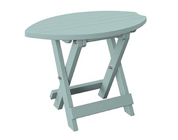Poly Lumber Bayside Folding Surfboard End Table
