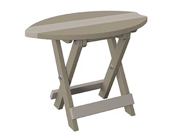 Poly Lumber Bayside Folding Surfboard End Table