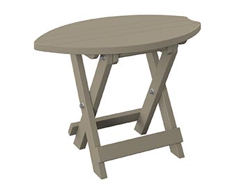 Poly Lumber Bayside Folding Surfboard End Table