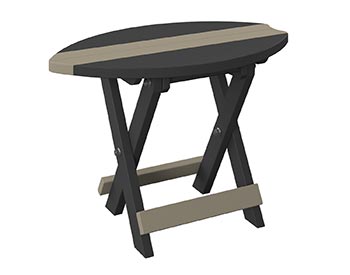 Poly Lumber Bayside Folding Surfboard End Table