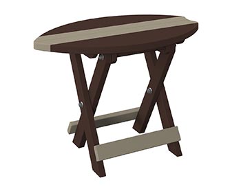 Poly Lumber Bayside Folding Surfboard End Table