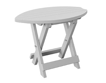 Poly Lumber Bayside Folding Surfboard End Table