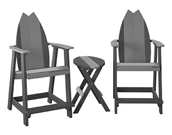 Poly Lumber Bayside Surfboard Balcony Set
